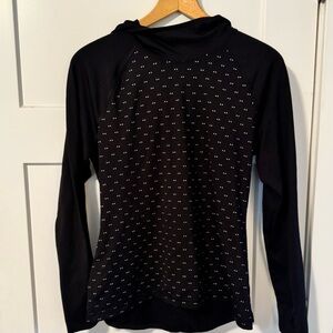 Old Navy Black and White Polka Dot Hoodie